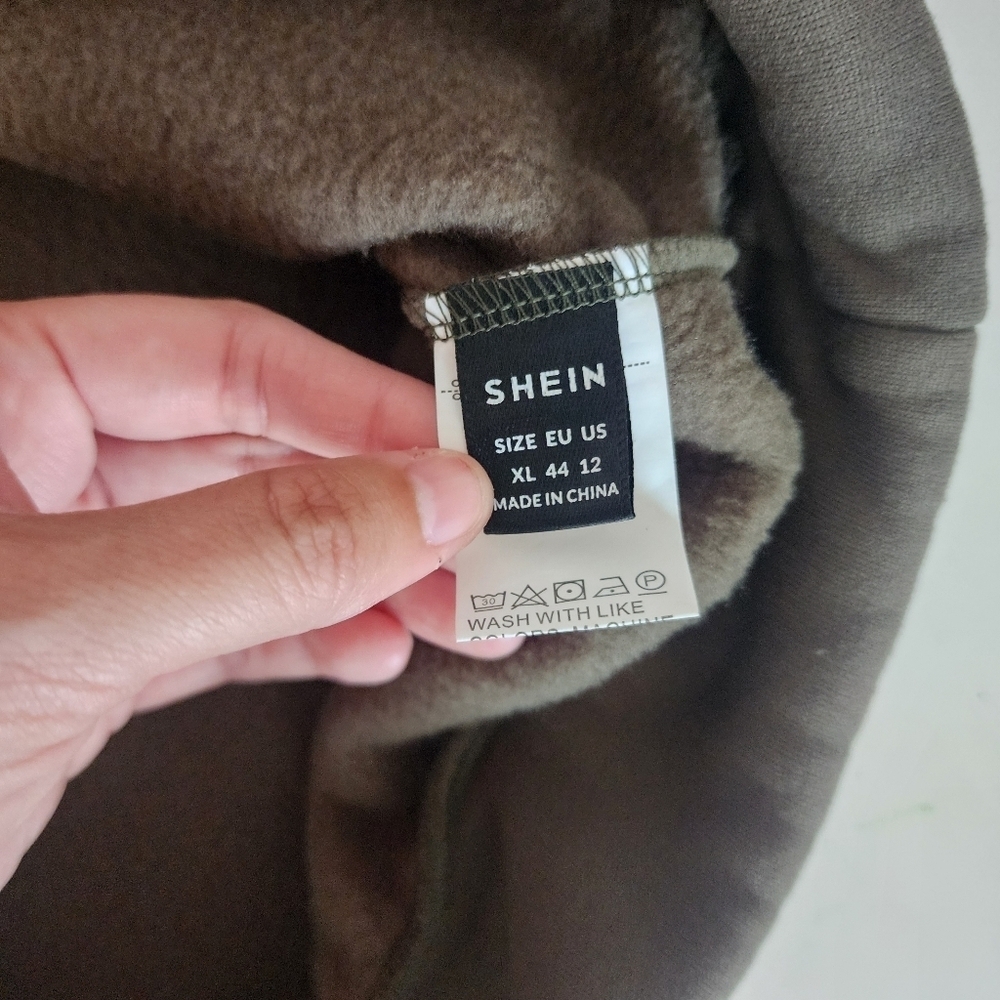 SHEIN LUNE Polo Neck Drop Shoulder Sweatshirt XL - Picture 2 of 9